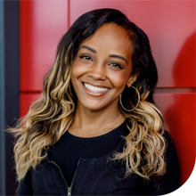 A portrait of Melanie Ricks, UW Credit Union Member and Milwaukee Bucks sideline reporter.